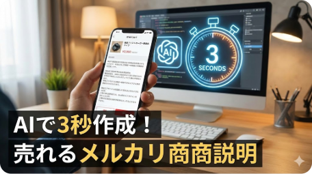【コピペOK】メルカリの商品説明をAIで3秒作成！売れる魔法のプロンプト完全集